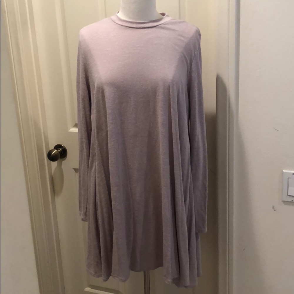 Free People Long Sleeved T-Shirt Dress